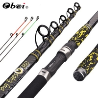 Obei CARP Feeder fishing rod telescopic spinning casting 3tips Travel Rod3.3 3.6m vara de pesca street 20-160g pole