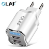 OLAF Plum Phone Dual USB Charger 2.1A Small and Protable Charger for iPhone Huawei Xiaomi mi note 10