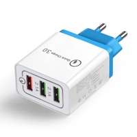 OLAF Quick Charger QC 3.0 3-port USB Fast Charging Adapter for Xiaomi mi note 10 Huawei Samsung