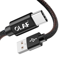 OLAF USB Type-C Cable Fast Charge Data Cable for Iphone X Samsung Galaxy S8 Note 9 Huawei Mate 20