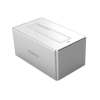 ORICO 6818US3-V1-SV Single-disk 2.5/3.5 inch Aluminum Alloy USB3.0 Hard Disk Base Support UASP Acceleration Protocol ASM1153E Master Chip Vertical Cooling 24W Power Supply