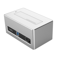 ORICO 6818US3-V1-SV Single-disk 2.5/3.5 inch Aluminum Alloy USB3.0 Hard Disk Base Support UASP Acceleration Protocol ASM1153E Master Chip Vertical Cooling 24W Power Supply