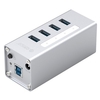 ORICO A3H4-V2-SV Aluminum Alloy 4 Ports USB3.0 Desktop Hub Converter 24W Independent Power Supply