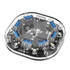 ORICO H7U-U3-CR 7-port USB3.0 Desktop Hub Support OTG Expansion Transparent Series Converter Internal Blue Light Indicator Vertical Plug-in Design Compact Convenient