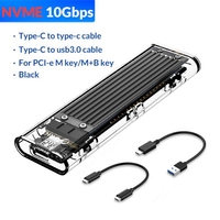 ORICO M2 SSD Case NVME SSD Enclosure M.2 to USB Type C Transparent Hard Drive Enclosure for NVME PCIE NGFF SATA M/B Key SSD Disk