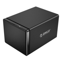 ORICO NS500C3-BK 3.5 inch Five-bay Type-C Hard Disk Storage Cabinet Magnetic Type Tool-free Installation Thick Aluminum Alloy Support 50TB Capacity Triple Master JMS567+JMB575+ASM1542 Multi-system Compatible