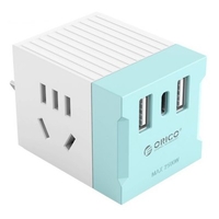 Orico USB Small Cube Socket with USB Charging Type-C Plurality Board Electric Plug Adapter