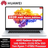 Original Huawei HONOR MagicBook 15 2020 AMD Ryzen 7nm R7 4700U/R5 4500U Processor 15.6inch Laptop 8GB/16GB RAM 256GB/512GB SSD Notebook