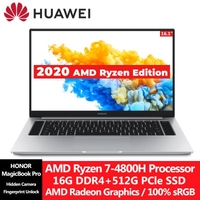 Original Huawei HONOR Magicbook Pro NoteBook 2020 AMD Ryzen Edition R7-4800H/R5-4600H 16GB DDR4 512GB SSD Laptop 100% sRGB IPS Screen Backlit Keyboard