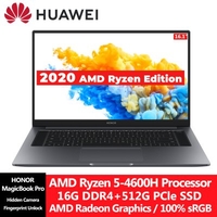 Original Huawei HONOR Magicbook Pro NoteBook 2020 AMD Ryzen Edition R7-4800H/R5-4600H 16GB DDR4 512GB SSD Laptop 100% sRGB IPS Screen Backlit Keyboard