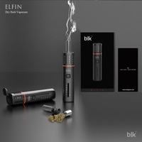 Original Kingtons BLK Elfin Kit Dry Herb Vaporizer 1800mAh Battery 1ml Oven 5 temp level Electronic Cigarette Herbal Vape Pen Kingtos Elfin