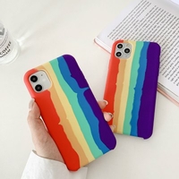 Original Liquid Silicone Rainbow Case For iPhone 11 Pro Max Case For iPhone 11 XS max XR 7 8 Plus Case Cover