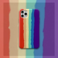 Original Liquid Silicone Rainbow Case For iPhone 11 Pro Max Case For iPhone 11 XS max XR 7 8 Plus Case Cover