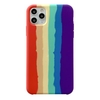 Original Liquid Silicone Rainbow Case For iPhone 11 Pro Max Case For iPhone 11 XS max XR 7 8 Plus Case Cover