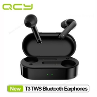 Original QCY T3 TWS Wireless Headphones Bluetooth V5.0 Fingerprint Touch 3D Stereo Dual-Mic Earphones Xiaomi Ecosystem Product