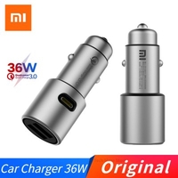 Original Xiaomi Car Charger Original QC 3.0 Dual USB Quick Charge Max 5V 3A 36w For iPhone Samsung Huawei oppo vivo Xiaomi Car Charger