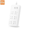 Original Xiaomi Mijia Power Strip 6 Outlets 3 USB Ports Overload Protect Charging Extension Socket - Other White