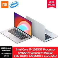 Original Xiaomi RedmiBook 14 II Laptop Intel Core i7-1065G7/i5-1035G1 Processor MX350 8GB/16G DDR4 512GB SSD Notebook Ultra-thin Work Study Computer