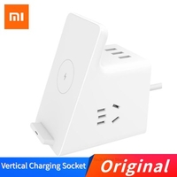 Original Xiaomi Vertical Wireless Charging Socket with 18W Max 3 USB Port Wireless Charger Stand for Mi 10 Pro For iPhone 11 Pro Samsung