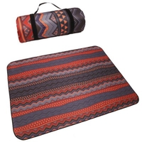 Outdoor Camping Mat Fashion Nation Style Printed Thickened Portable Moisture-proof Mat For Family Picnic Beach Child Playing Pad