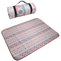 Outdoor Camping Mat Fashion Nation Style Printed Thickened Portable Moisture-proof Mat For Family Picnic Beach Child Playing Pad