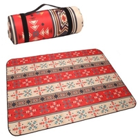 Outdoor Camping Mat Fashion Nation Style Printed Thickened Portable Moisture-proof Mat For Family Picnic Beach Child Playing Pad