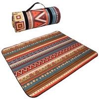 Outdoor Camping Mat Fashion Nation Style Printed Thickened Portable Moisture-proof Mat For Family Picnic Beach Child Playing Pad