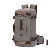 Outdoor Mountaineering Canvas Backpack Shoulder Messenger Travel Bag