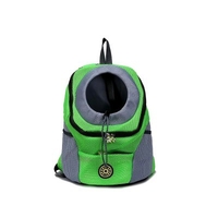 Outdoor Pet Dog Carrier Bag Double Shoulder Portable Travel Backpack Breathable Grid Adjustable Hole for Dog Cat Puppy Front Bag