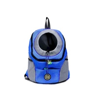 Outdoor Pet Dog Carrier Bag Double Shoulder Portable Travel Backpack Breathable Grid Adjustable Hole for Dog Cat Puppy Front Bag
