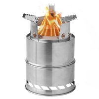 Outdoor Ultra-light Stainless Steel Folding Easy Storage Burning Table Camping Bonfire Barbecue Burning Firewood Stove