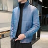 Padded Male Korean Teenagers Ins Winter Leisure Warm Light Perception Symphony Stand-up Collar Jacket Men