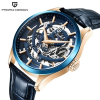 PAGANI DESIGN 1663 NEW Mens Watches Luxury Automatic Mechanical 100M Waterproof Leather Watches Sports Men
