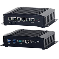 Partaker Fanless Mini PC Intel Core i5 8265U 6 LAN 211AT Gigabit Ethernet 4 Usb 3.0 HD RS232 COM