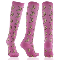 Patterned Exercise Compression Socks Fashion Colorful Fruit Running Long Socks