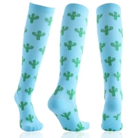 Patterned Exercise Compression Socks Fashion Colorful Fruit Running Long Socks