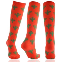 Patterned Exercise Compression Socks Fashion Colorful Fruit Running Long Socks