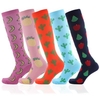 Patterned Exercise Compression Socks Fashion Colorful Fruit Running Long Socks