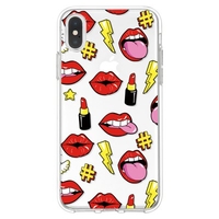 Personalized Lips Lipstick Puzzle Pattern Phone Case Cover Shell TPU Material for iPhone
