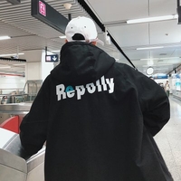 Perth Human Tide Hooded Coat Big Yards Loose Coat Jacket 2020 Winter Male Cotton Printing Handsome