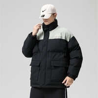 Perth Man 2020 Winter Coat Collar Loose Large Size Coat Tide Male Handsome Jacket Warm Spell Color Printing