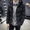 Perth Man Winter Coat Korean Men Thick Warm Coat Slim Young Student Fashion Solid Color Bread Service