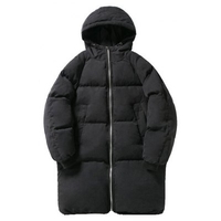 Perth People Long Section Thick Winter Coat Solid Color Wild Young Students Couple Suits Bread Bread Service