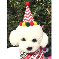 Pet Cosplay Clothes Dog Clothes Christmas Hat and Neck Scarf Set