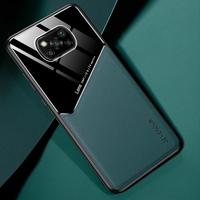 Phone Case for Xiaomi Poco X3 NFC Case PC Leather TPU Frame Built-in Iron Cover for Xiaomi Poco X3 Pocophone F2 Pro