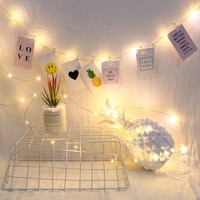 Photo Clip String LED Lights with Battery USB Operated with Switch for Hanging Pictures Photos Perfect Dorm Bedroom Wall Decor Wedding Decorations