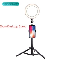 Photography Light Beauty Lamp Mobile Phone Holder Live Fill Light Outdoor Photography Landing Tripod Anchor LED Fill Light Ring