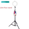 Photography Light Beauty Lamp Mobile Phone Holder Live Fill Light Outdoor Photography Landing Tripod Anchor LED Fill Light Ring 1.6m Floor Stand