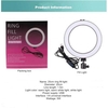 Photography Light Beauty Lamp Mobile Phone Holder Live Fill Light Outdoor Photography Landing Tripod Anchor LED Fill Light Ring 2.1m Floor Stand