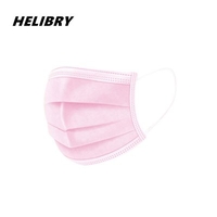 Pink Face Mask Disposable Mouth Face Masks Anti-pollution Dust Mouth Caps 3-layer Breathing